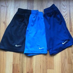 Set of 3 Nike Dry Fit Blue Boys 5/6 sports shorts